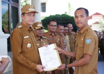 Bupati Aceh Selatan serahkan 215 SK kenaikan pangkat dan pensiun